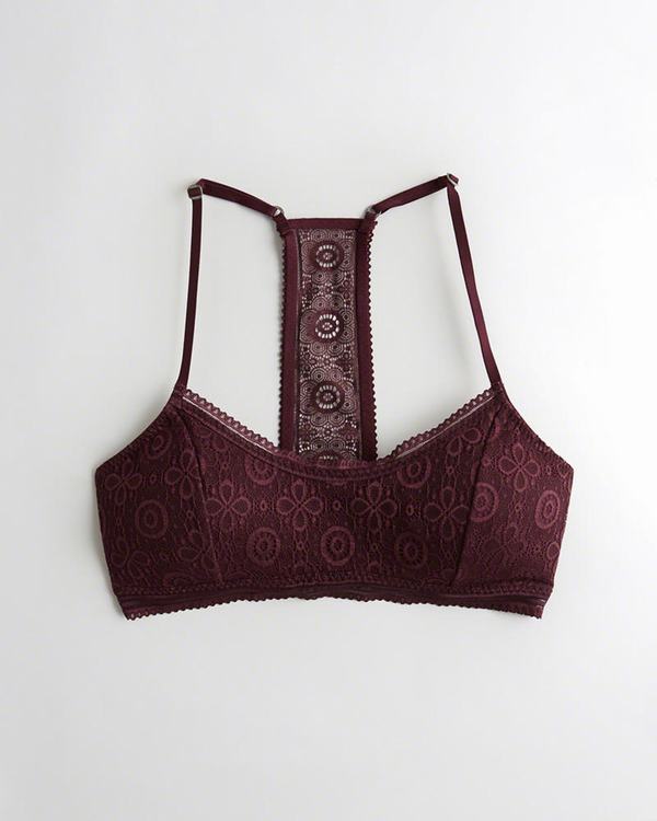 Bralette Hollister Donna T-Back Scooplette With Removable Pads Bordeaux Italia (843PIAUG)